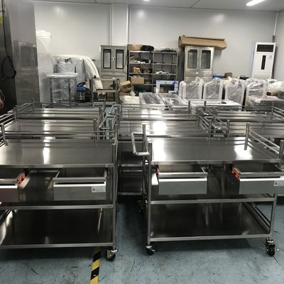 Produttore Ospedale o industria alimentare carrello in acciaio inossidabile per lo scivolamento facile