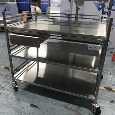 Produttore Ospedale o industria alimentare carrello in acciaio inossidabile per lo scivolamento facile
