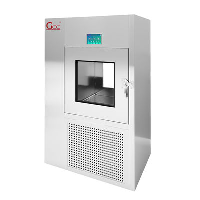 Laboratorio finestra di trasferimento in acciaio inossidabile ad alta efficienza / scatola di passaggio della stanza pulita / scatola di trasferimento della doccia d'aria