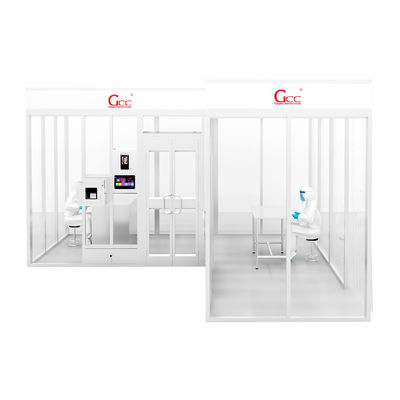 Modulare Clean Booth con telaio in acciaio inossidabile pannelli acrilici FFU E filtro HEPA Disegno personalizzabile