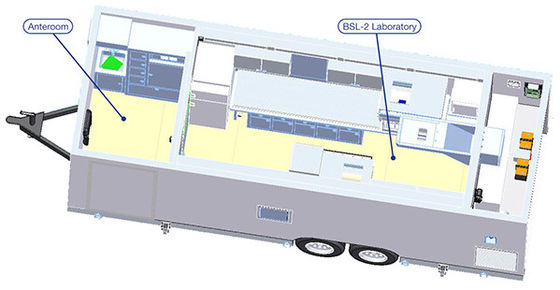 Contenitore prefabbricato mobile del locale senza polvere del laboratorio 30KW della cabina di PCR di iso